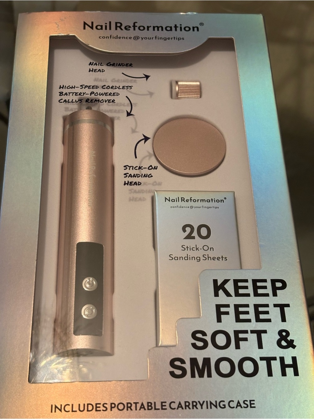 🔥Last Chance🔥 Reformation. Rose Gold Cordless Electric Nail & Callus Grinder.